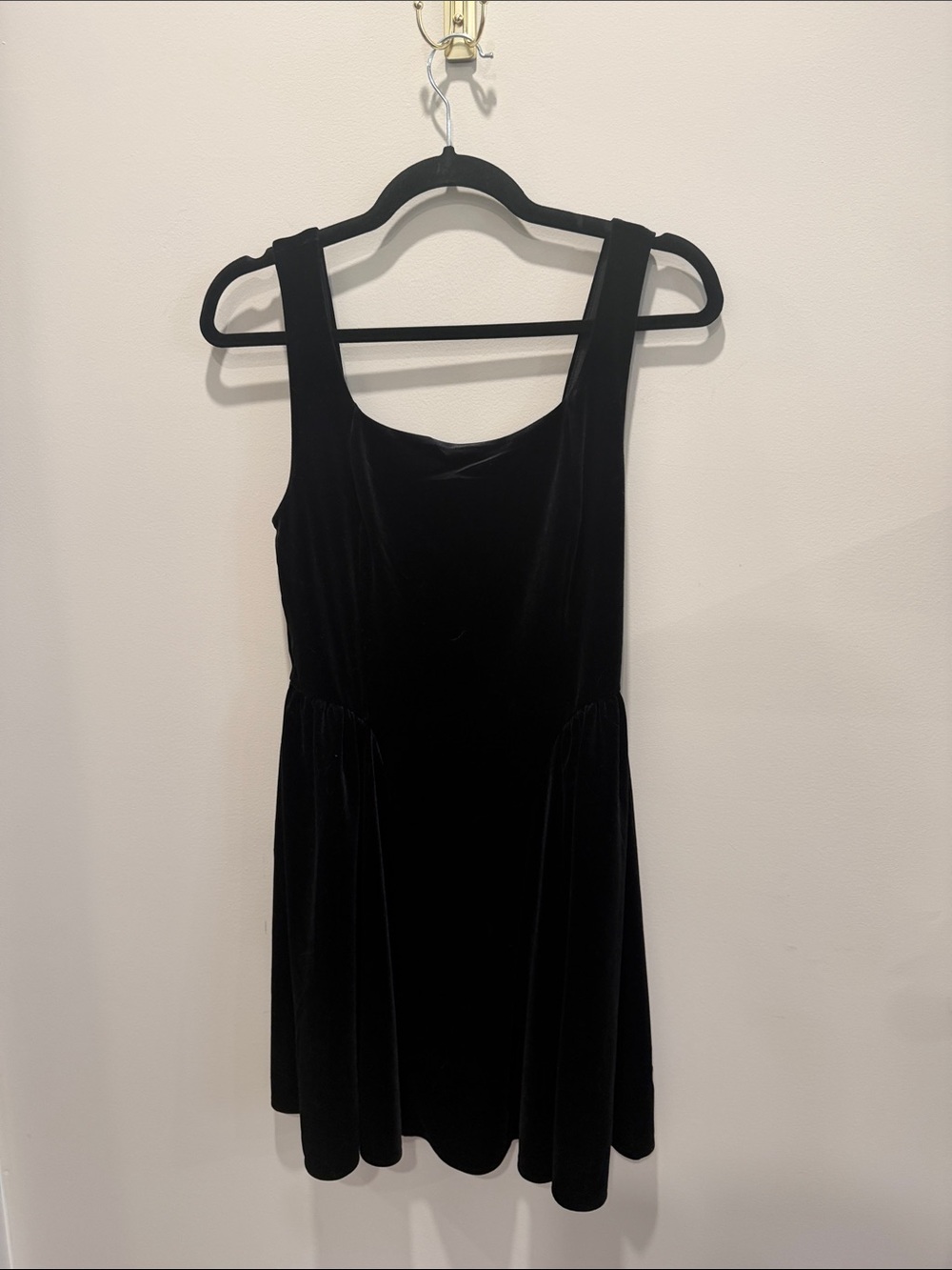 NWT H&M Black Velvet Mini Dress